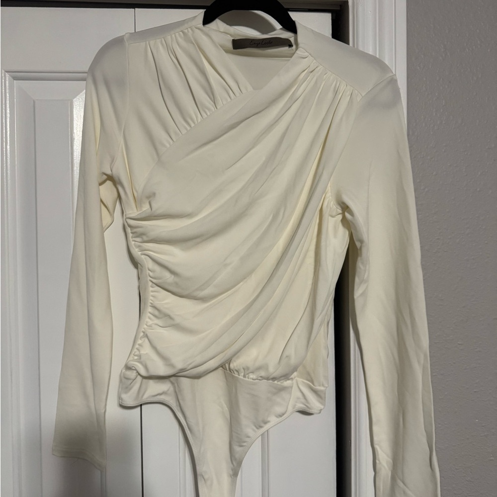 Enza Costa Wrap Long Sleeve Bodysuit - Picture 4 of 7